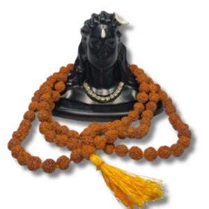 shiv idol with rudraksh mala