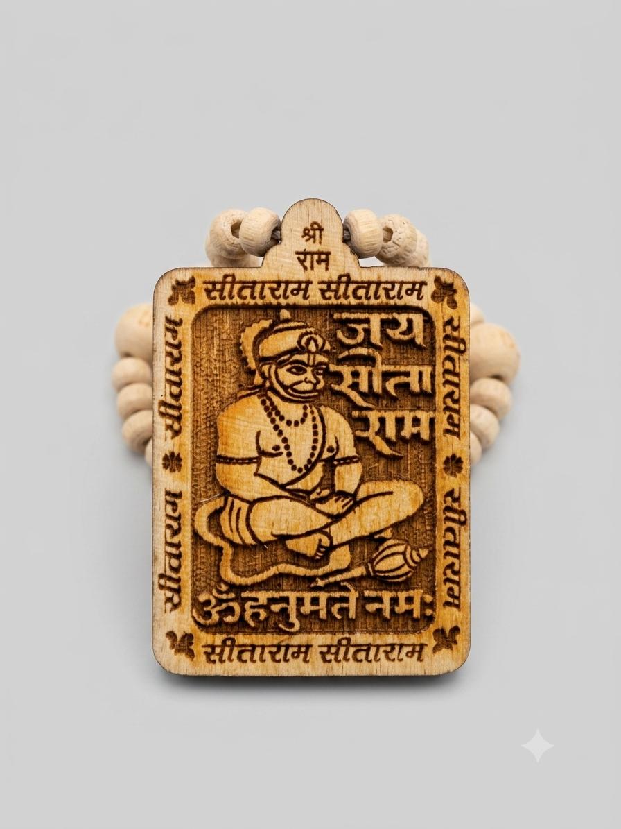 original tulsi wood kanthi mala with bajrangbali hanuman locket original tulsi wood kanthi mala with bajrangbali hanuman locket