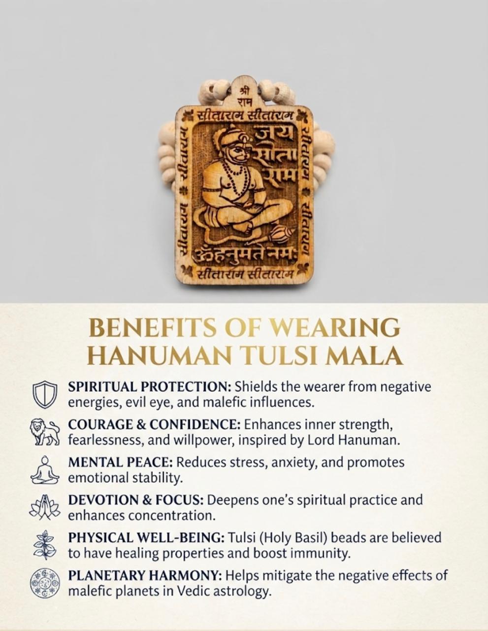 "original tulsi mala with hanuman ji locket for men&women "original tulsi mala with hanuman ji locket for men&women